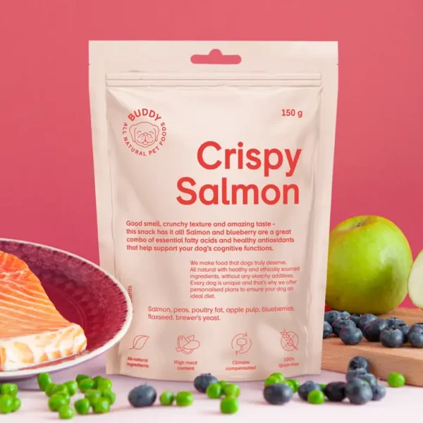 106: Crispy salmon, krispiga bitar av lax, förpackning om150 g